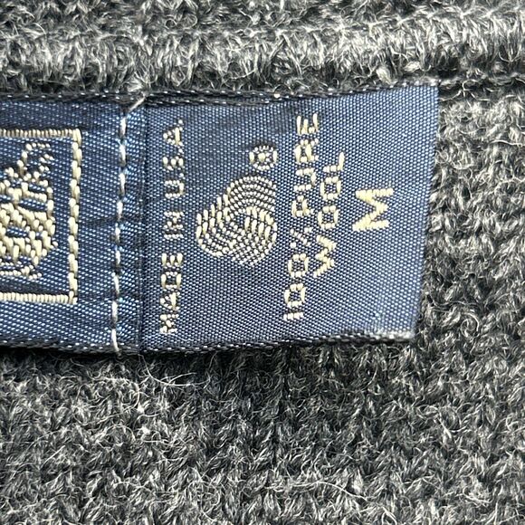 Vintage Wool Vest Mens Medium Gray Sweater Old Money Deer Duck Fishing 90s Y2K - Picture 4 of 9